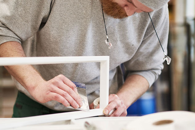 Reparatur eines Fensterrahmens