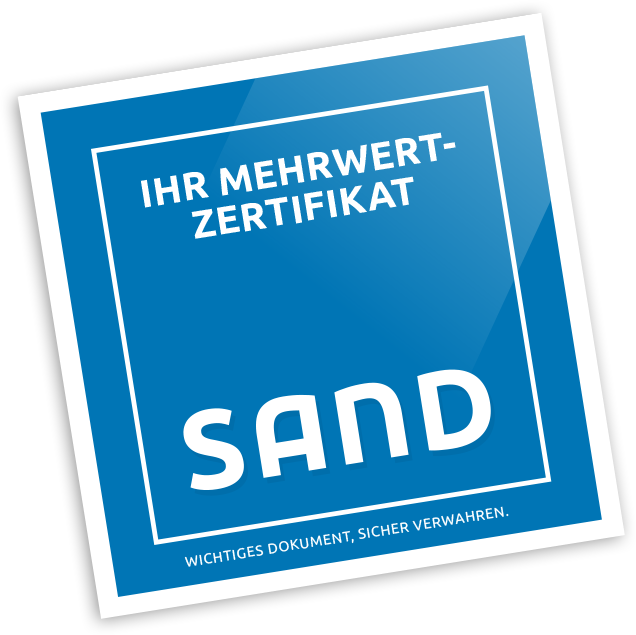 Zertifikat Sand