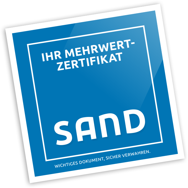 Zertifikat Sand Zertifikat Sand
