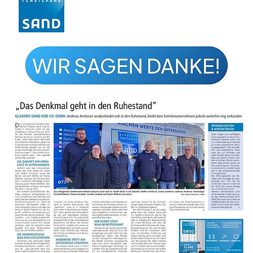 Ein Kapitel geht zu Ende und ein neues beginnt😇
Nach vielen Jahren im Unternehmen verabschiedet sich Andreas Armbrust...